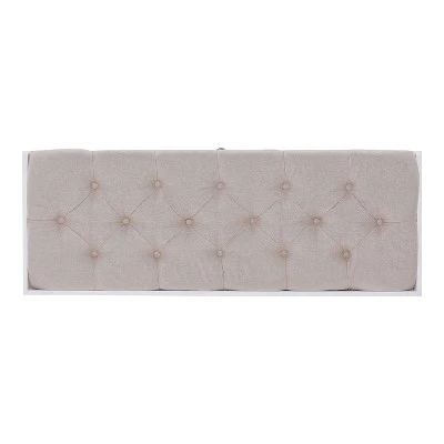 Wallis Upholstered Storage Bench White - Aiden Lane 9 Wallis Upholstered Storage Bench White - Aiden Lane - Image 7
