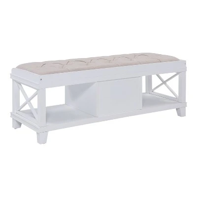 Wallis Upholstered Storage Bench White - Aiden Lane 10 Wallis Upholstered Storage Bench White - Aiden Lane - Image 8