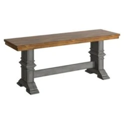 South Hill Baluster Base Bench - Inspire Q Gray -Ottomans Official Shop unnamed file 768