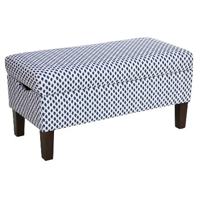 Bedroom Patterned Storage Bench - Skyline Furniture Sahara Midnight White Flax 10 Bedroom Patterned Storage Bench - Skyline Furniture Sahara Midnight White Flax - Image 8