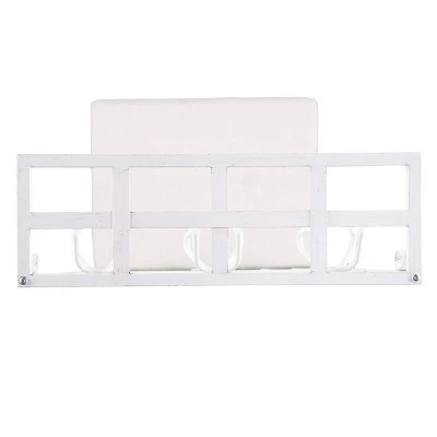 Entryway Hall Tree Bench with Storage Distressed White - Aiden Lane 11 Entryway Hall Tree Bench with Storage Distressed White - Aiden Lane - Image 9