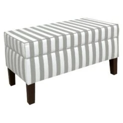 Custom Upholstered Contemporary Bench - Skyline Furniture Linen Navy -Ottomans Official Shop unnamed file 7708