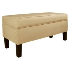 Custom Upholstered Contemporary Bench - Skyline Furniture Linen Navy -Ottomans Official Shop unnamed file 7709