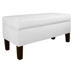 Custom Upholstered Contemporary Bench - Skyline Furniture Linen Navy -Ottomans Official Shop unnamed file 7711