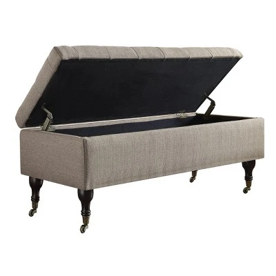 Collette Tufted Storage Bench Linen - Adore Decor 5 Collette Tufted Storage Bench Linen - Adore Decor - Image 3