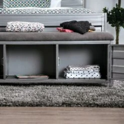 Zeddie Storage Benches Hand Brushed Silver - miBasics -Ottomans Official Shop unnamed file 7750