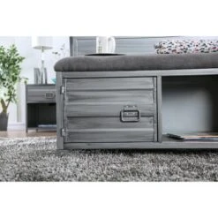 Zeddie Storage Benches Hand Brushed Silver - miBasics -Ottomans Official Shop unnamed file 7753