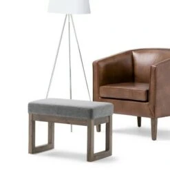 Small Madison Footstool Ottoman Bench - WyndenHall Gray