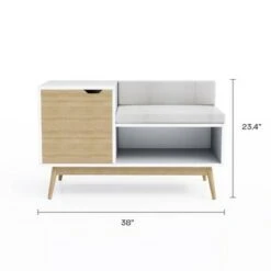 Blythe Sectional Storage Bench White/Natural - Jamesdar -Ottomans Official Shop unnamed file 7779