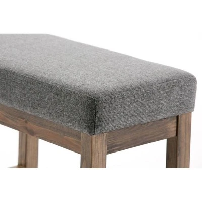 Small Madison Footstool Ottoman Bench - WyndenHall Gray 5 Small Madison Footstool Ottoman Bench - WyndenHall Gray - Image 3