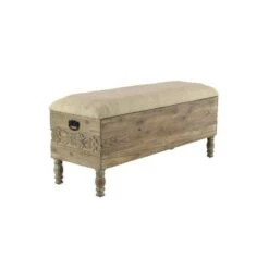 Olivia & May Carved Wood and Upholstered Storage Bench with Drawers Brown - Olivia & May 34 Olivia & May Carved Wood and Upholstered Storage Bench with Drawers Brown - Olivia & May -Ottomans Official Shop unnamed file 7797