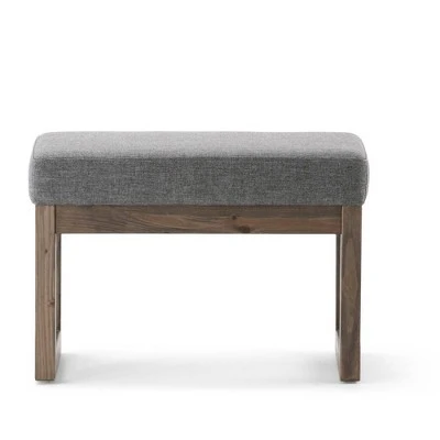 Small Madison Footstool Ottoman Bench - WyndenHall Gray 6 Small Madison Footstool Ottoman Bench - WyndenHall Gray - Image 4