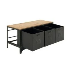 Wood Storage Bench 3 Drawers Black - Olivia & May -Ottomans Official Shop unnamed file 7801