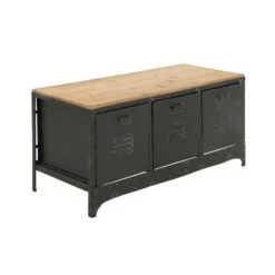 Wood Storage Bench 3 Drawers Black - Olivia & May -Ottomans Official Shop unnamed file 7802