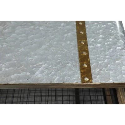 Olivia & May Industrial Storage Bench Gray - Olivia & May 5 Olivia & May Industrial Storage Bench Gray - Olivia & May - Image 3