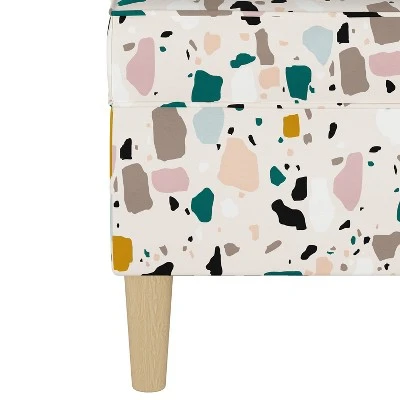 Jaxson Storage Bench Terrazzo Emerald Ochre - Skyline Furniture 5 Jaxson Storage Bench Terrazzo Emerald Ochre - Skyline Furniture - Image 3