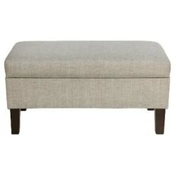 Skyline Bedroom Metallic Upholstered Storage Bench - Skyline Furniture