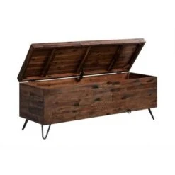 46" Kendall Storage Bench Brown/Black - Summerland Home -Ottomans Official Shop unnamed file 7851