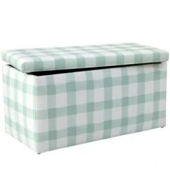 Storage Bench in Buffalo Square Mint Green - Skyline Furniture