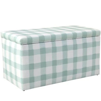 Storage Bench in Buffalo Square Mint Green - Skyline Furniture 4 Storage Bench in Buffalo Square Mint Green - Skyline Furniture - Image 2