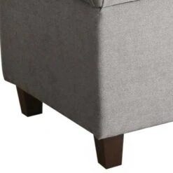 Fabric Upholstered Button Tufted Wooden Bench with Hinged Storage Gray - Benzara 6 Fabric Upholstered Button Tufted Wooden Bench with Hinged Storage Gray - Benzara -Ottomans Official Shop unnamed file 7899