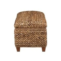 Lakeside Woven Banana Leaf Storage Trunk Rustic Brown - Private Reserve -Ottomans Official Shop unnamed file 7929