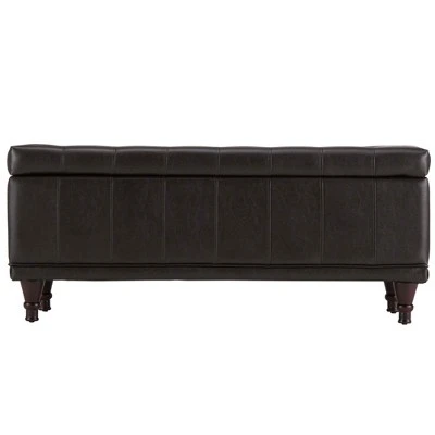 Ekron Storage Bench Bi - Cast Vinyl Dark Brown Inspire Q 5 Ekron Storage Bench Bi - Cast Vinyl Dark Brown Inspire Q - Image 3