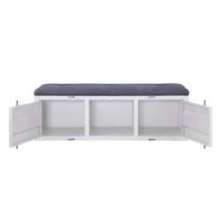 Cargo Storage Bench - Acme Furniture Gray Fabric/red -Ottomans Official Shop unnamed file 7960