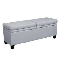 Storage Upholstered Bed Bench Gray - HomeFare -Ottomans Official Shop unnamed file 7978