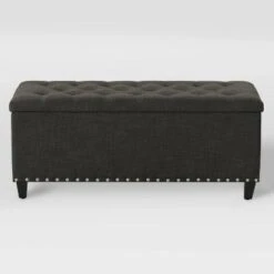 Boston Tufted Fabric Storage Ottoman Dark Gray - CorLiving 14 Boston Tufted Fabric Storage Ottoman Dark Gray - CorLiving -Ottomans Official Shop unnamed file 8010