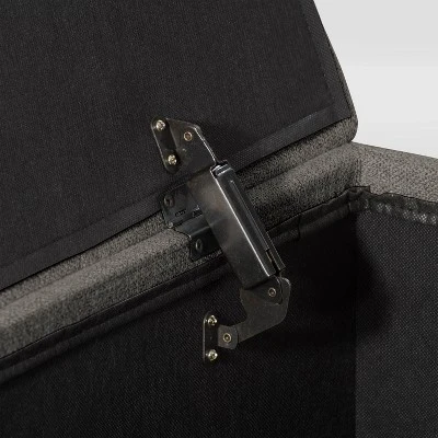 Boston Tufted Fabric Storage Ottoman Dark Gray - CorLiving 10 Boston Tufted Fabric Storage Ottoman Dark Gray - CorLiving - Image 8