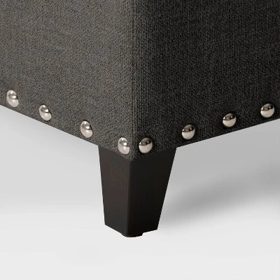 Boston Tufted Fabric Storage Ottoman Dark Gray - CorLiving 11 Boston Tufted Fabric Storage Ottoman Dark Gray - CorLiving - Image 9