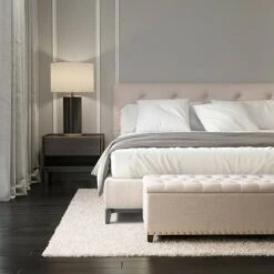 Boston Tufted Fabric Storage Ottoman Beige - CorLiving -Ottomans Official Shop unnamed file 8049