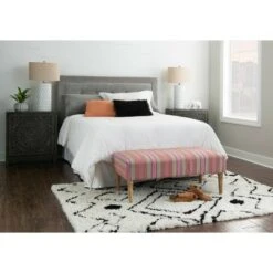 Fagan Bench Pink Stripe - Linon -Ottomans Official Shop unnamed file 805