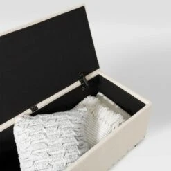 Boston Tufted Fabric Storage Ottoman Beige - CorLiving -Ottomans Official Shop unnamed file 8054