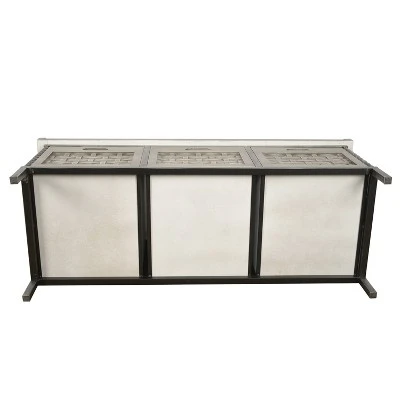 Wood Storage Bench with Basket Drawers Gray - Decor Therapy 6 Wood Storage Bench with Basket Drawers Gray - Decor Therapy - Image 4