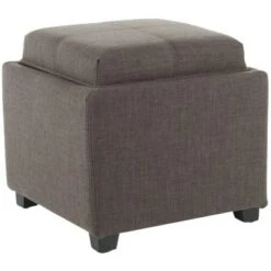 Harrison Tray Storage Ottoman - Safavieh Charcoal Gray -Ottomans Official Shop unnamed file 8136