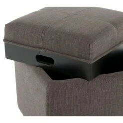 Harrison Tray Storage Ottoman - Safavieh Charcoal Gray -Ottomans Official Shop unnamed file 8137