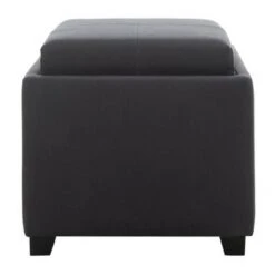 Harrison Tray Storage Ottoman - Safavieh Charcoal Gray -Ottomans Official Shop unnamed file 8145