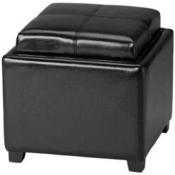 Harrison Tray Storage Ottoman - Safavieh Charcoal Gray -Ottomans Official Shop unnamed file 8149