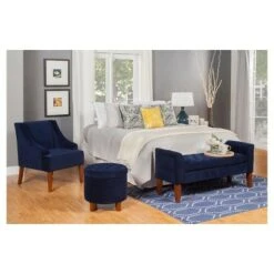 Large Round Tufted Storage Ottoman - HomePop Burgundy -Ottomans Official Shop unnamed file 8184