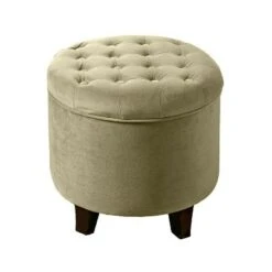 Large Round Tufted Storage Ottoman - HomePop Burgundy -Ottomans Official Shop unnamed file 8185