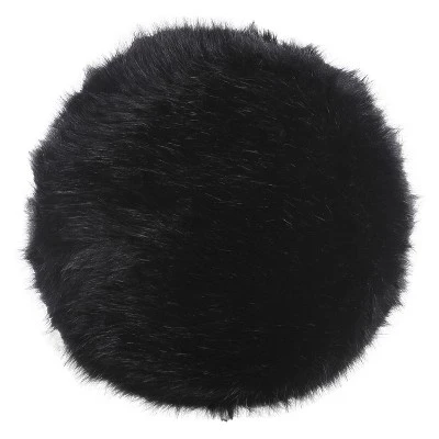 Faux Fur Stool - HomePop Pink 4 Faux Fur Stool - HomePop Pink - Image 2