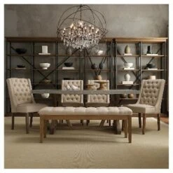 Beechhurst Button Tufted Bench Wood - Inspire Q Wood/smoke -Ottomans Official Shop unnamed file 821