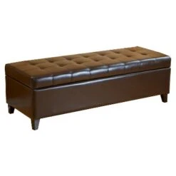 Mission Storage Ottoman - Christopher Knight Home Brown -Ottomans Official Shop unnamed file 8226