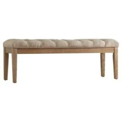 Beechhurst Button Tufted Bench Wood - Inspire Q Wood/smoke -Ottomans Official Shop unnamed file 824