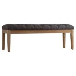 Beechhurst Button Tufted Bench Wood - Inspire Q Wood/smoke -Ottomans Official Shop unnamed file 825