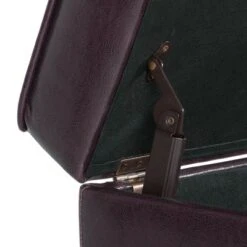 Square Tufted Faux Leather Storage Ottoman - HomePop Brown -Ottomans Official Shop unnamed file 8258