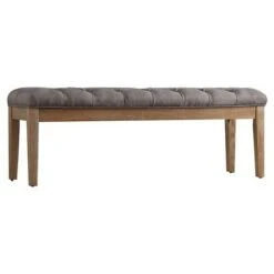 Beechhurst Button Tufted Bench Wood - Inspire Q Wood/smoke -Ottomans Official Shop unnamed file 826