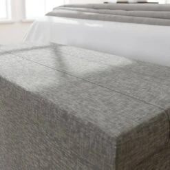 Foldable Rectangle Storage Ottoman with Channel Tufting - Brookside Home Black Faux Leather -Ottomans Official Shop unnamed file 8303